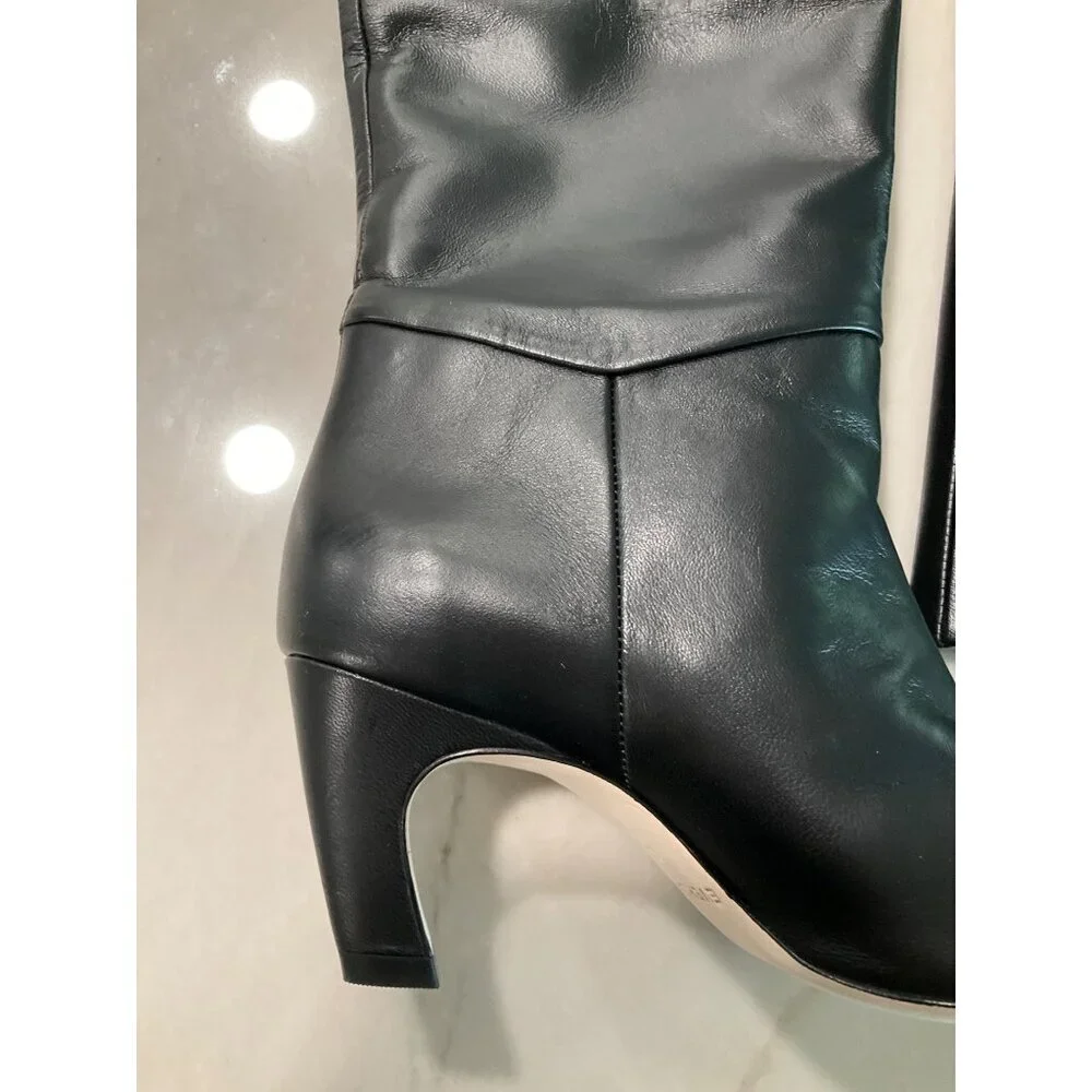 Everlane The Banana Boots in Black Leather New Womens Knee High - Picture 9 of 14